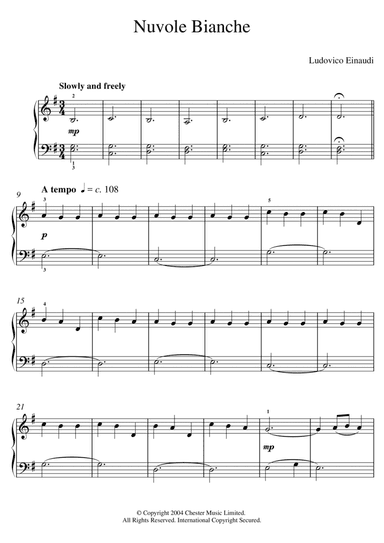 Nuvole Bianche (abridged)