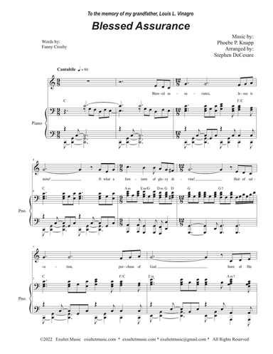Blessed Assurance (Unison choir)