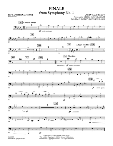Finale from Symphony No. 1 - Left Ant. Choir - Baritone BC