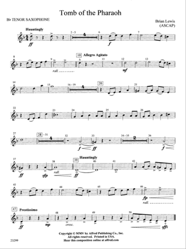Tomb of the Pharaoh: B-flat Tenor Saxophone