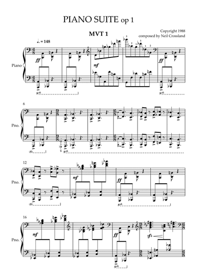Piano Suite Op 1