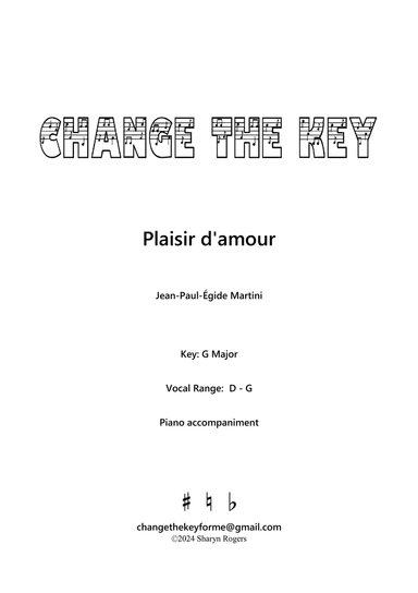 Plaisir d'amour - G Major
