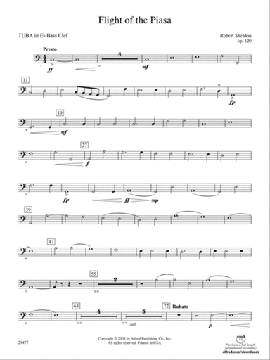 Flight of the Piasa: (wp) E-flat Tuba B.C.