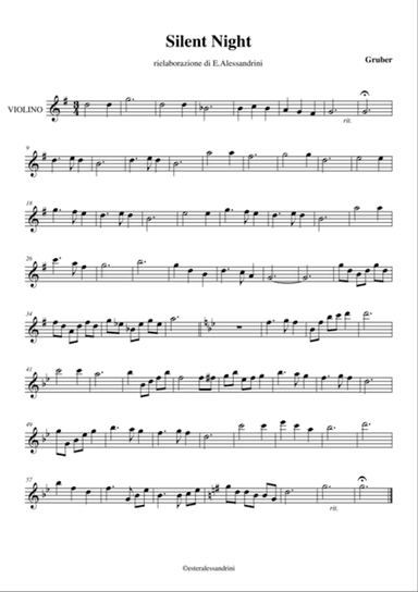 Silent Night per violino e pianoforte