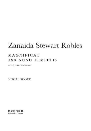 Magnificat and Nunc Dimittis