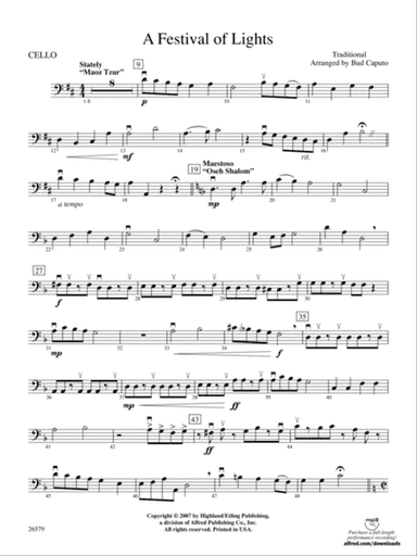 A Festival of Lights: Cello