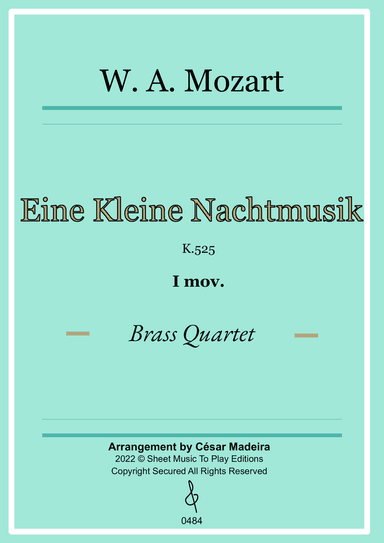 Eine Kleine Nachtmusik (1 mov.) - Brass Quartet (Full Score and Parts)