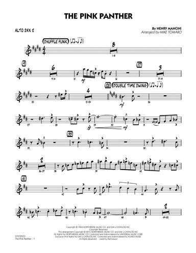 The Pink Panther (arr. Mike Tomaro) - Alto Sax 2