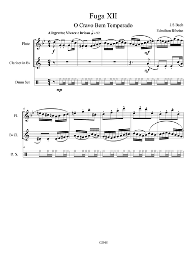 Fuga XII Well-tempered clavier book 1