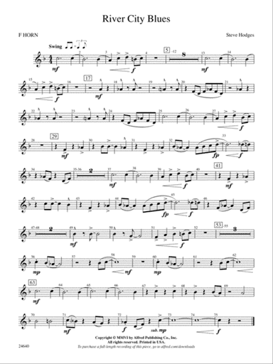 River City Blues: 1st F Horn