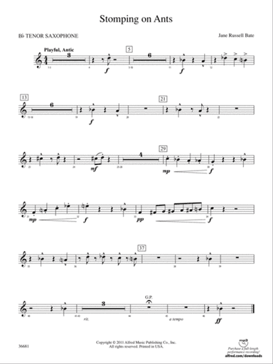 Stomping on Ants: B-flat Tenor Saxophone