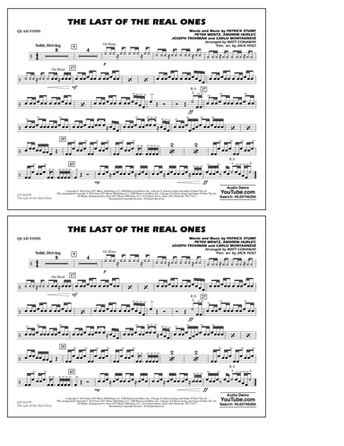 Last of the Real Ones (arr. Matt Conaway) - Quad Toms
