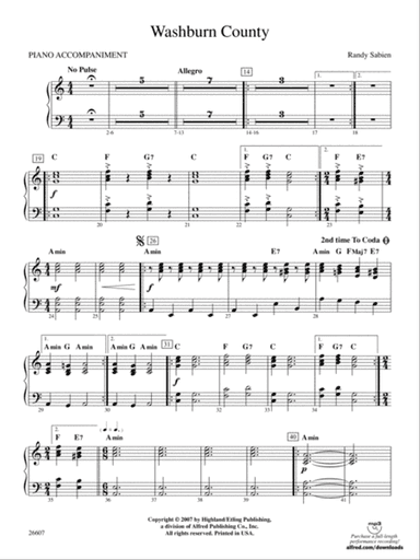 Washburn County: Piano Accompaniment