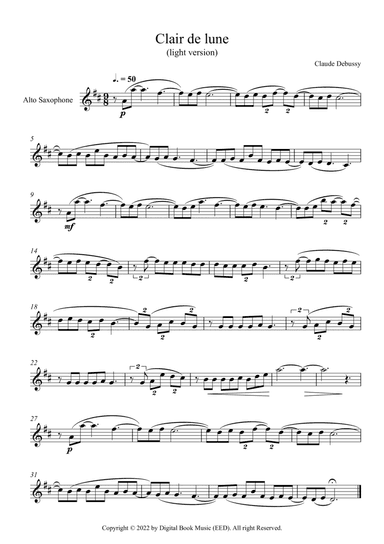 Clair de lune - Claude Debussy (Alto Sax)