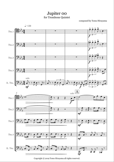 Jupiter 00 for Trombone Quintet