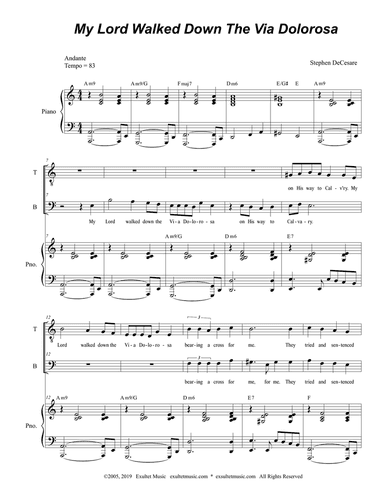 My Lord Walked Down The Via Dolorosa (Duet for Tenor and Bass Solo)