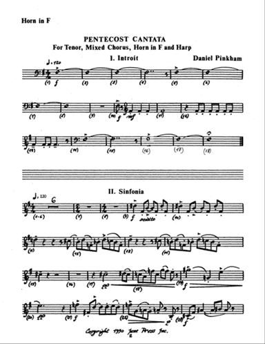 Pentecost Contata (Downloadable Horn Part)