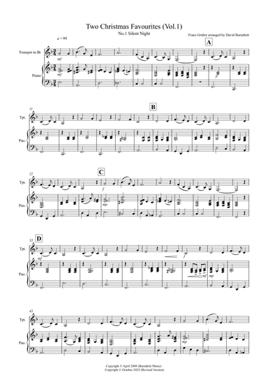 2 Christmas Favourites for Trumpet and Piano (volume one)
