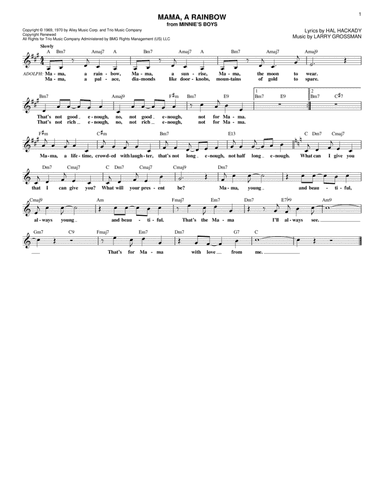 Mama, A Rainbow (from Minnie's Boys)