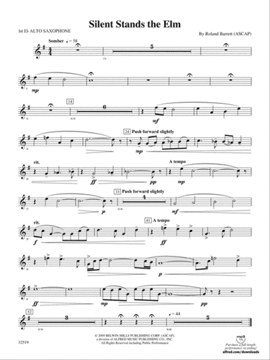 Silent Stands the Elm: E-flat Alto Saxophone
