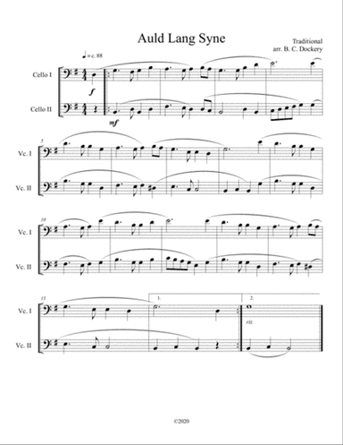 Auld Lang Syne (cello duet)