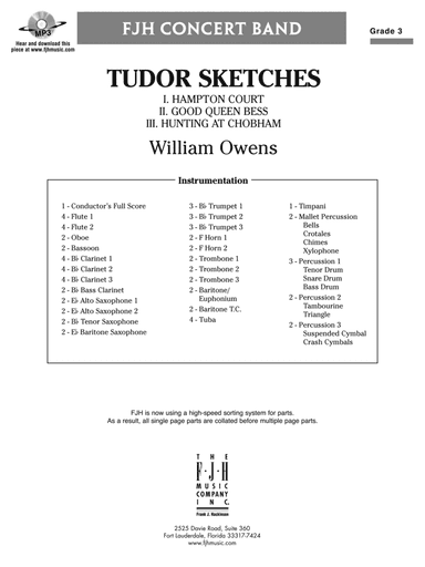 Tudor Sketches: Score