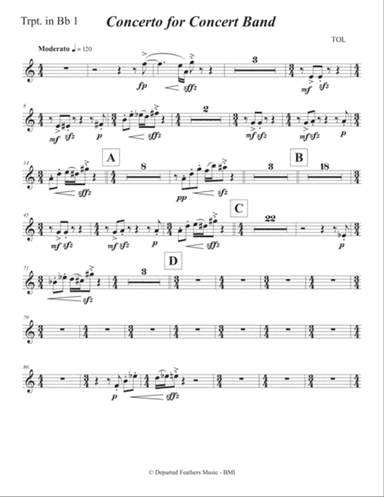 Concerto for Concert Band (2011) Trumpet 1