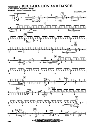 Declaration and Dance: 2nd Percussion