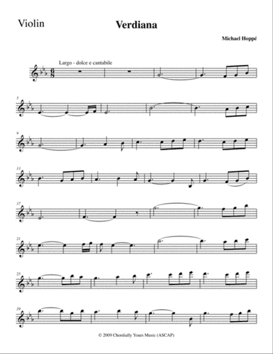 Verdiana (for violin)