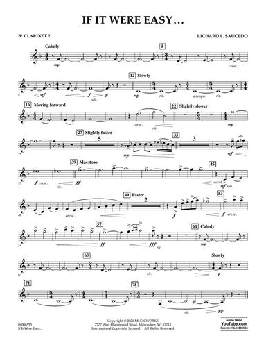 If It Were Easy... - Bb Clarinet 2