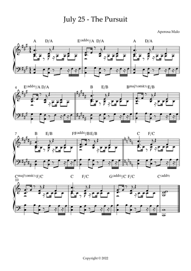 July 25 - The Pursuit