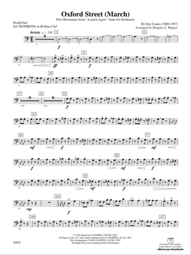 Oxford Street (March): (wp) 3rd B-flat Trombone B.C.