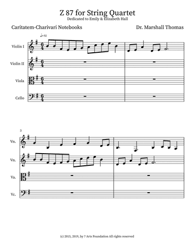 Z 87 for String Quartet