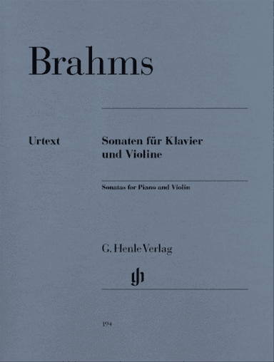 Brahms - Sonatas Violin/Piano Incl Sonatensatz