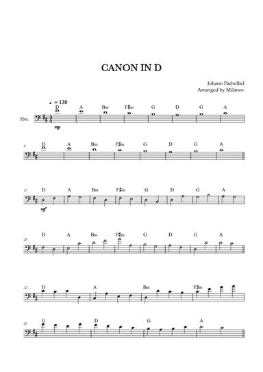 Canon in D | Pachelbel | Trombone