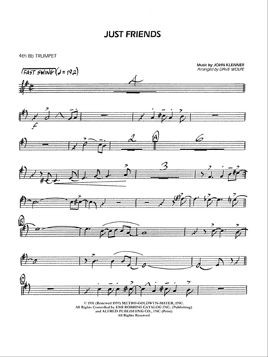 Just Friends: 4th B-flat Trumpet