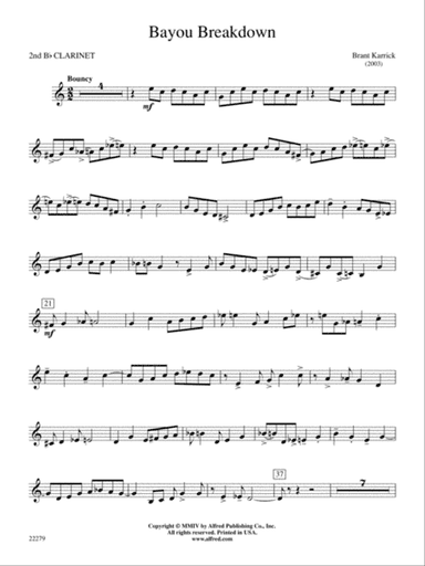 Bayou Breakdown: 2nd B-flat Clarinet
