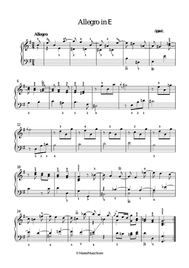 Agrell - Allegro in E minor