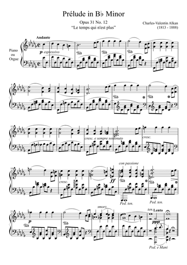 Prelude Opus 31 No. 12 in Bb Major