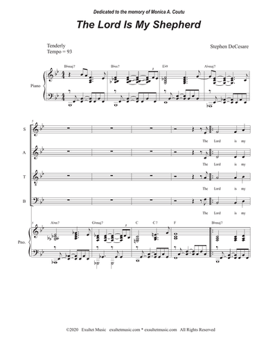 The Lord Is My Shepherd (SATB)