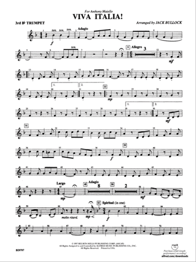 Viva Italia!: 3rd B-flat Trumpet