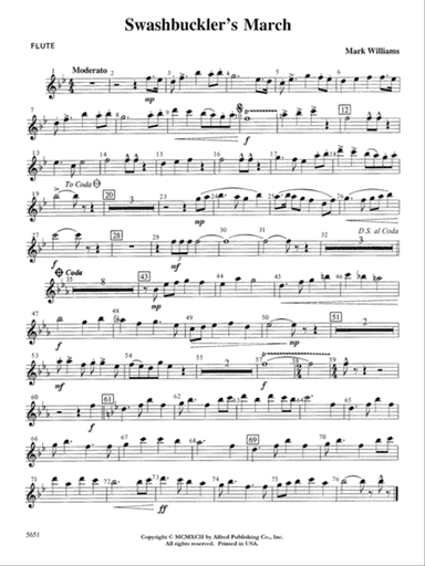 Swashbuckler's March: Flute