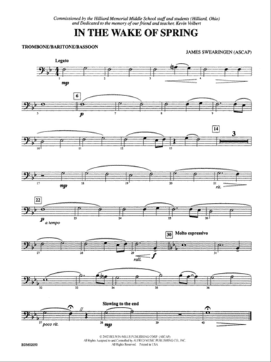 In the Wake of Spring: 1st Trombone