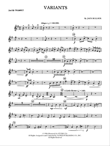 Variants: 2nd B-flat Trumpet
