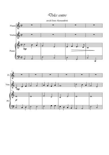 Dolce sentire. Trio flute, violin and piano