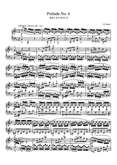 Bach Prelude and Fugue No. 6 BWV 875 in D Minor The Well-Tempered Clavier Book II