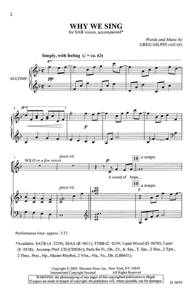 Why We Sing