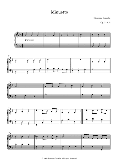 Minuetto Op. 12 No. 6