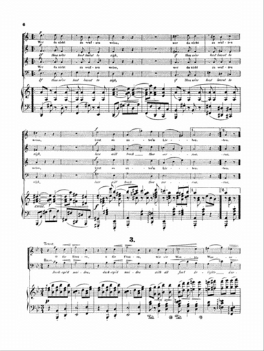 Brahms: Liebeslieder Walzer (Love Song Waltzes), Op. 52 No. 3 (choral score)