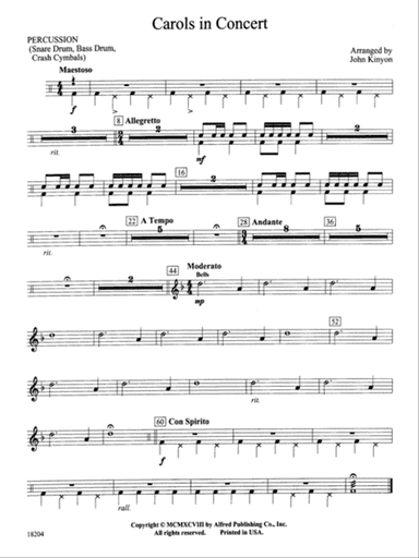 Carols in Concert: 1st Percussion